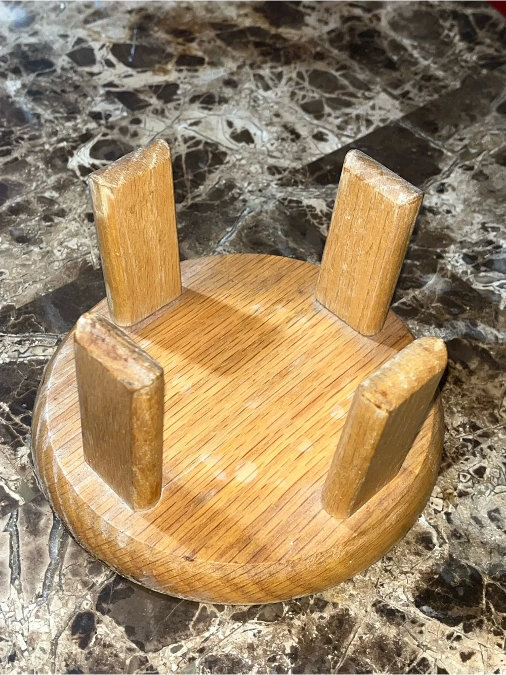 Vtg Himark Green Marble Cork Coaster Set Wood Holder Taiwan Replacement Pc 2